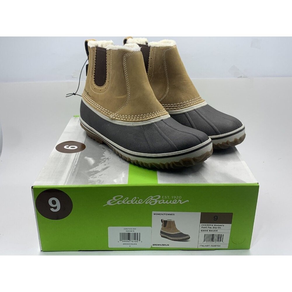 BRAND NEW - Eddie Bauer Brown Hunt Pac Slip-On Women's Size 9